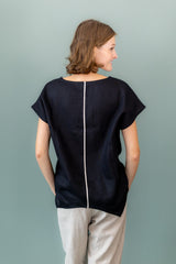 Blusenshirt Leinen schwarz