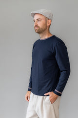 Herren Langarmshirt dunkelblau