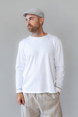 Herren Langarmshirt weiß