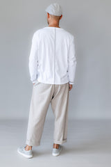 Herren Langarmshirt weiß