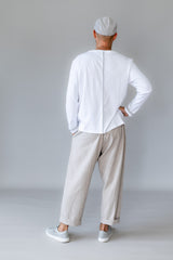 Herren Langarmshirt weiß