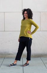 Langarmshirt Moosgrün