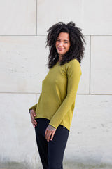 Langarmshirt Moosgrün