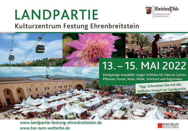 13.-15. Mai 2022: JOSO Design auf der Landpartie Festung Ehrenbreitstein