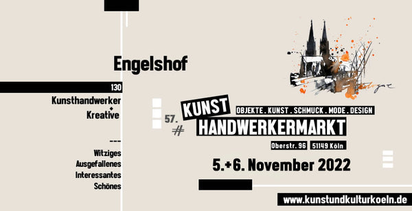 Kunsthandwerkermarkt Köln Engelshof 5.+6.11.2022