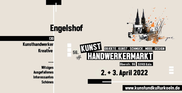 2. + 3. April 2022 JOSO Design auf dem Kunsthandwerkermarkt im Engelshof Köln