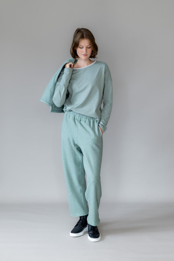 Culotte Jadegrün Woll-Viskose-Mix