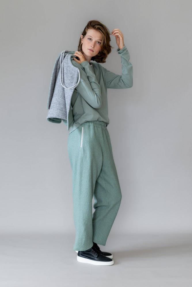 Culotte Jadegrün Woll-Viskose-Mix