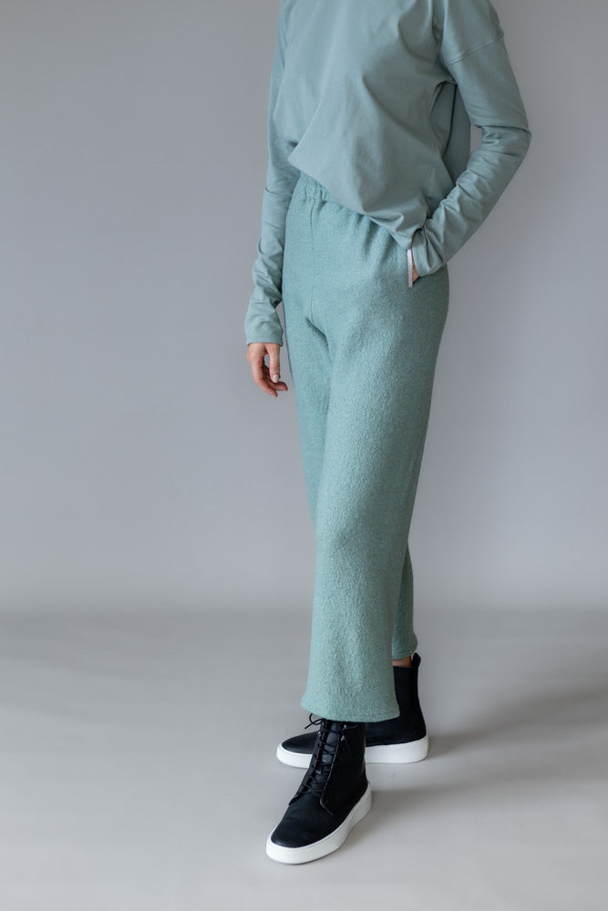 Culotte Jadegrün Woll-Viskose-Mix