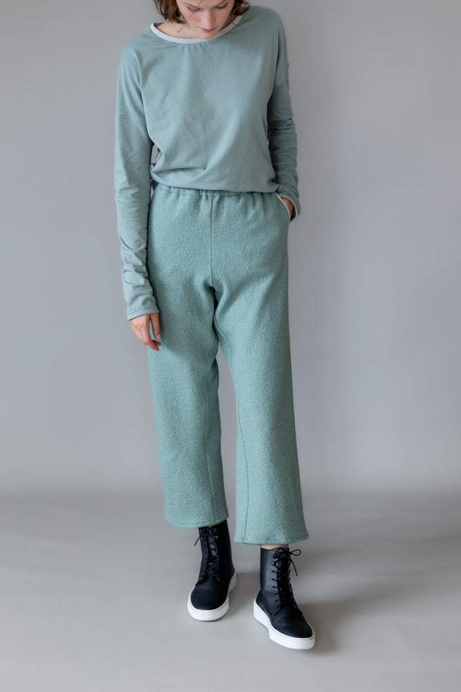 Culotte Jadegrün Woll-Viskose-Mix
