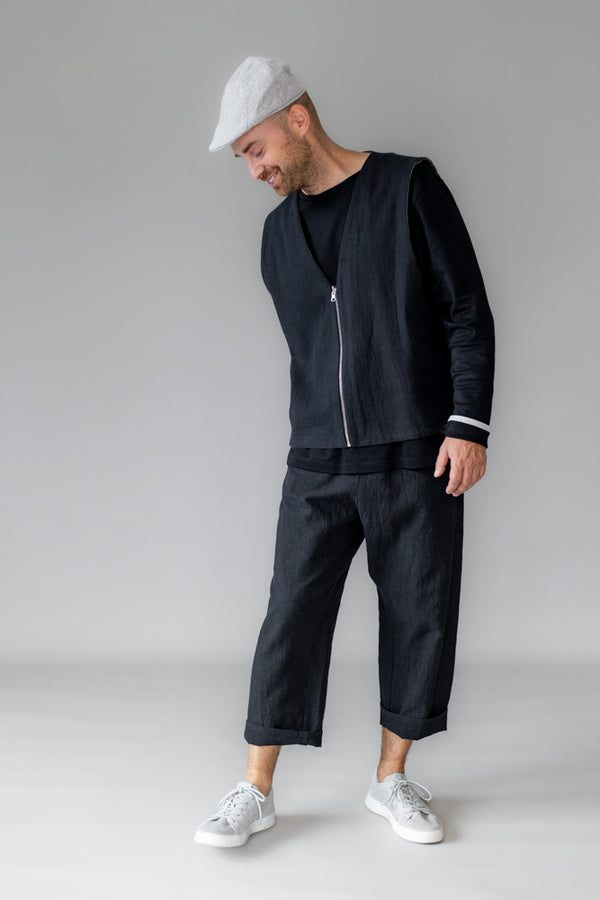 Leinenhose schwarz