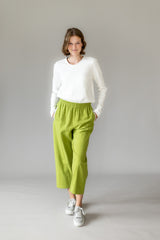 Culotte Leinen Pistazie