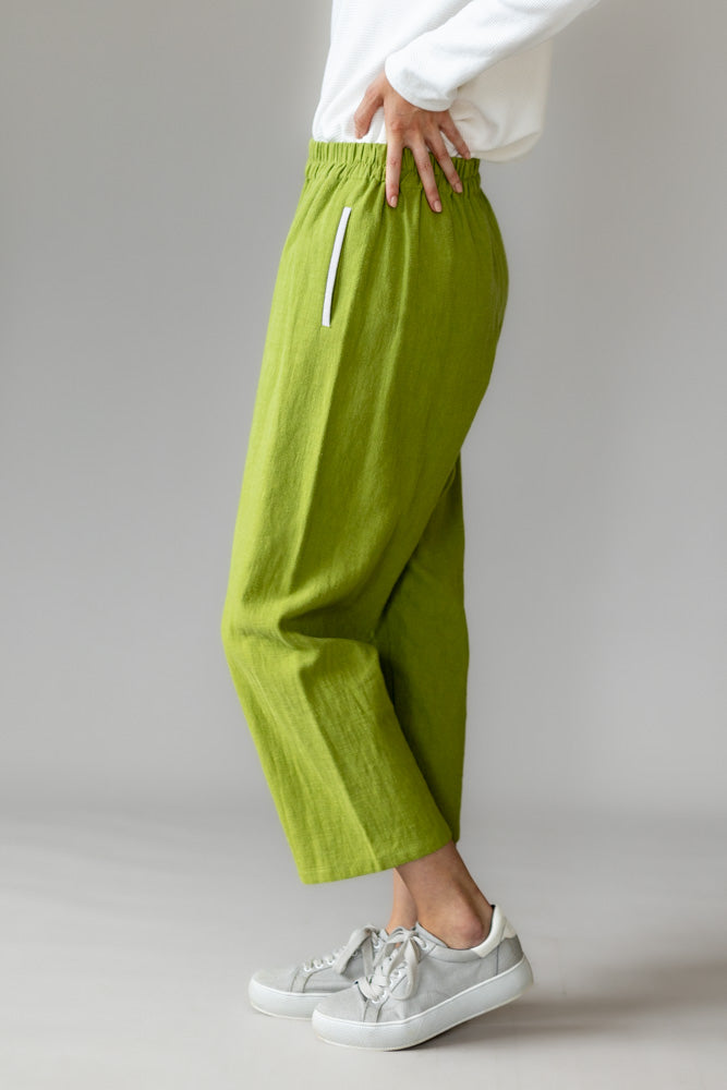 Culotte Leinen Pistazie