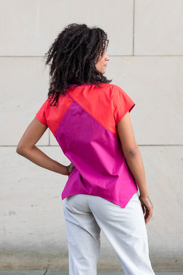 Blusenshirt Mohn & Fuchsia