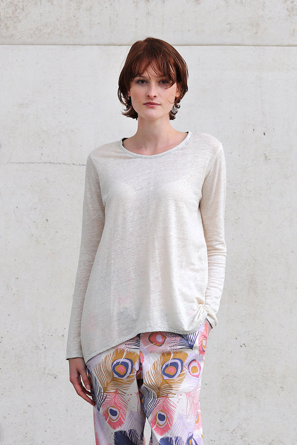 Leinen Langarmshirt
