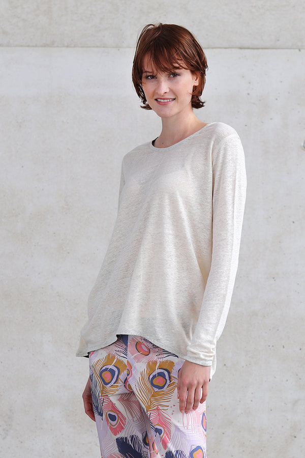 Leinen Langarmshirt