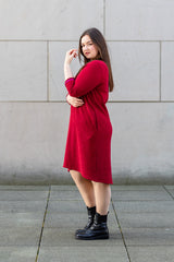Kleid Granat & Fuchsia