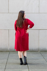 Kleid Granat & Fuchsia