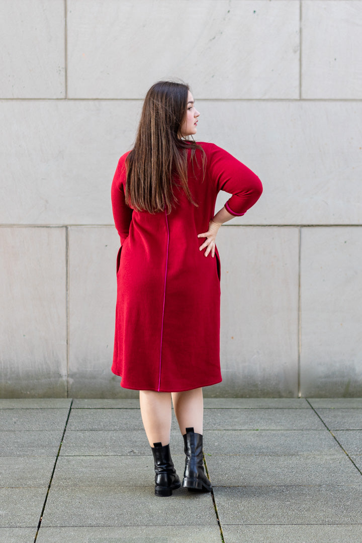 Kleid Granat & Fuchsia