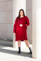 Kleid Granat & Fuchsia